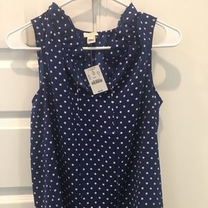 J. Crew polka dot blouse